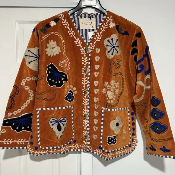 Sissel Edelbo Women’s Maggie Jacket Velvet Brown, Free People One Size - Picture 3 of 16